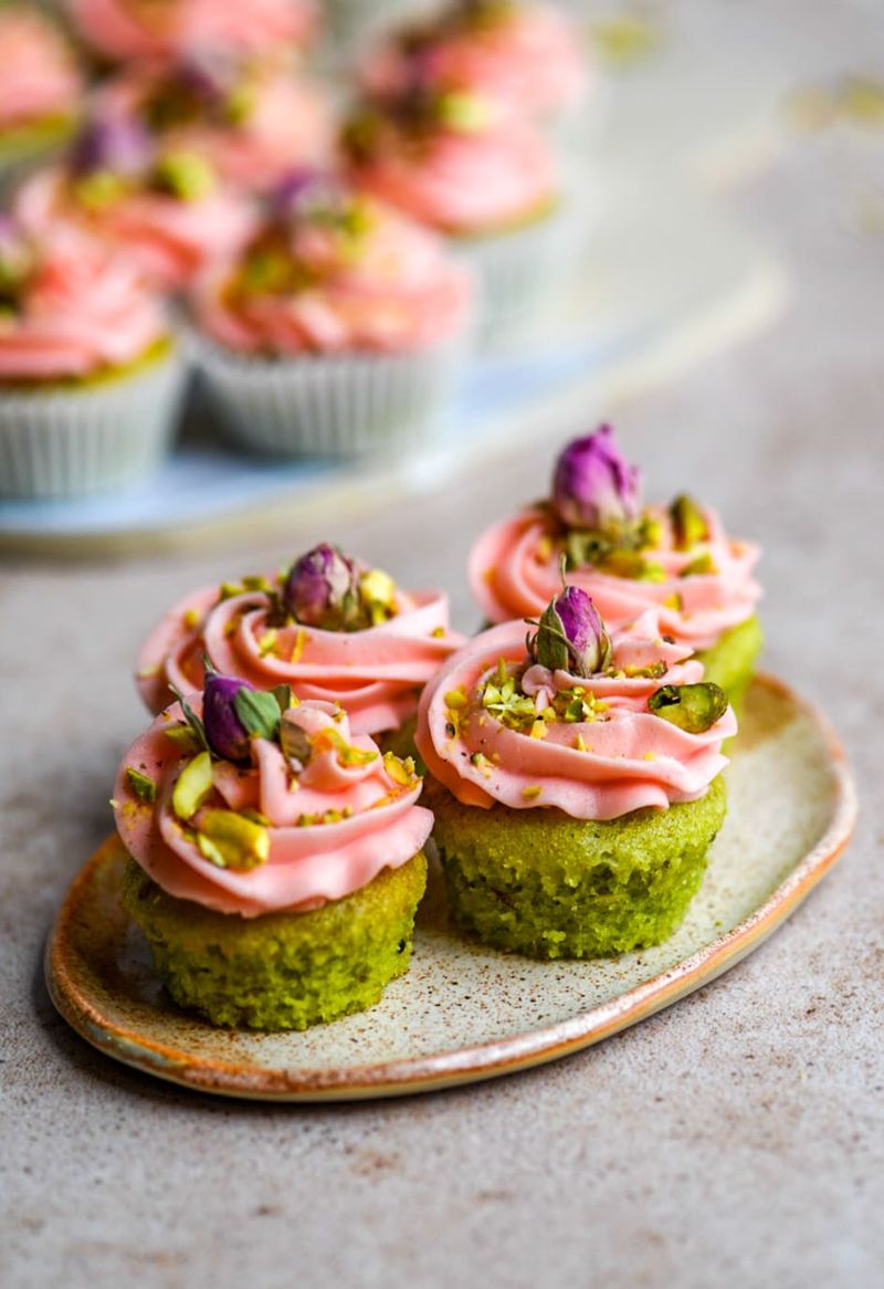 Mini Rosewater Pistachio Cakes