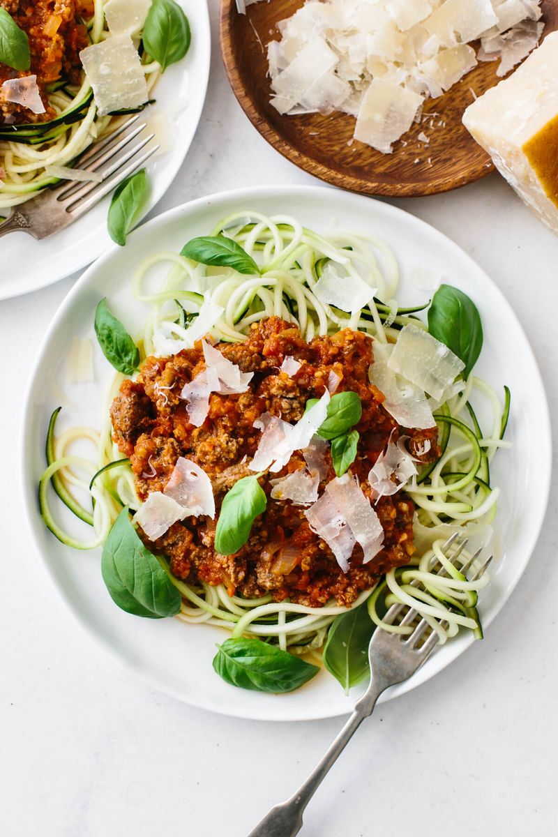 Zucchini Noodle Bolognese