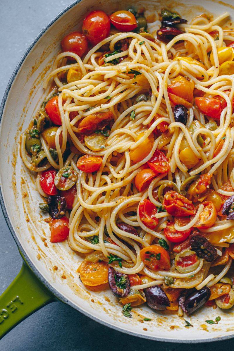 Olive, Tomato & Caper Pasta Salad