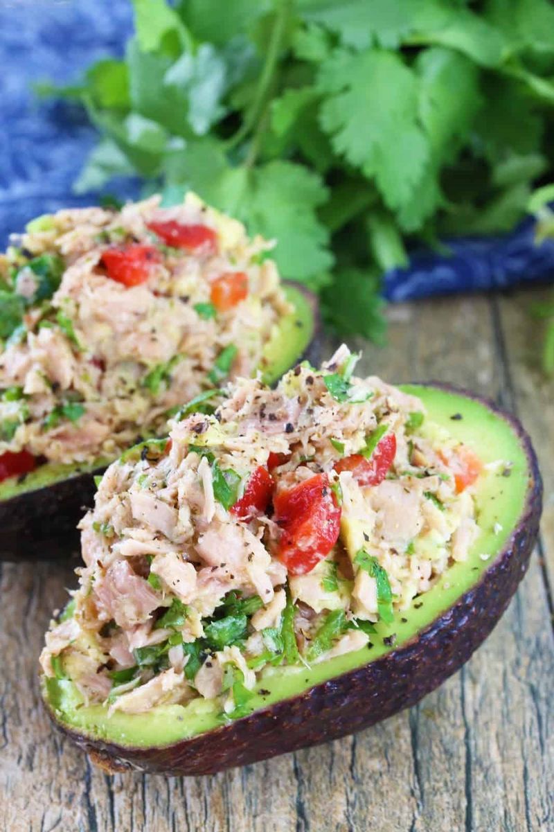 Tuna-Stuffed Avocados