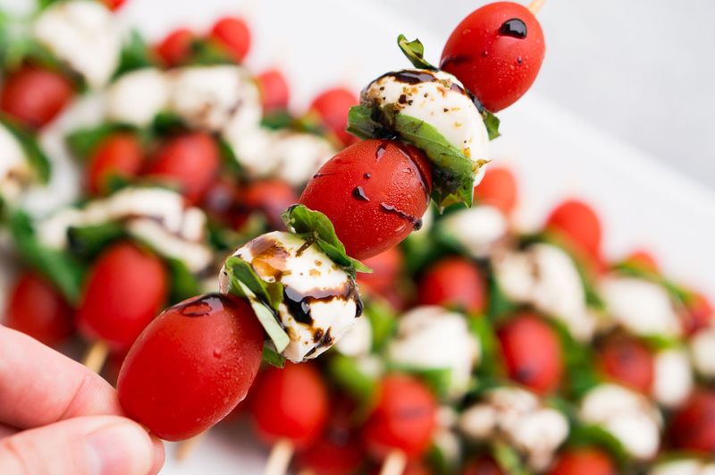 Caprese Skewers with Balsamic Drizzle