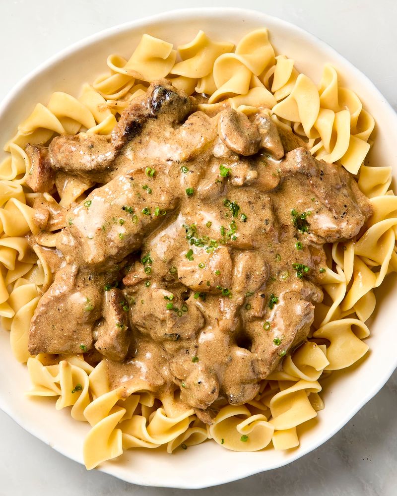 Beef Stroganoff with Steak Strips
