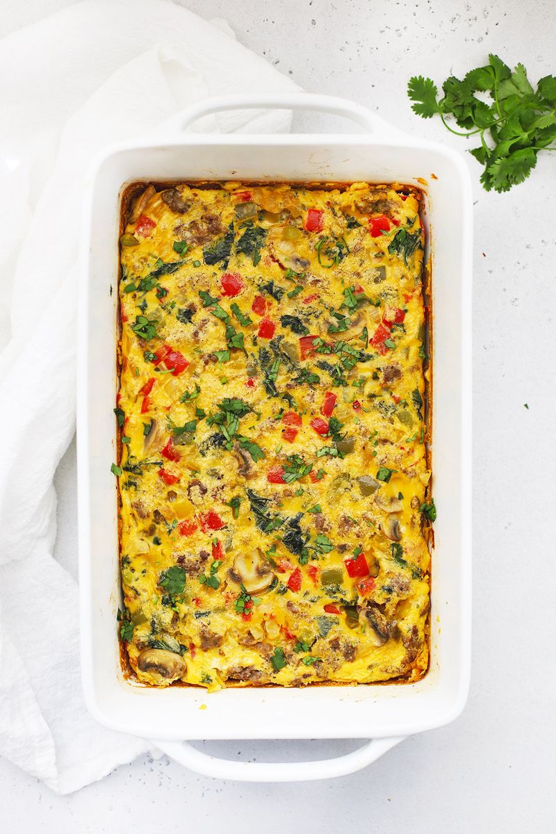 Sausage & Veggie Egg Bake