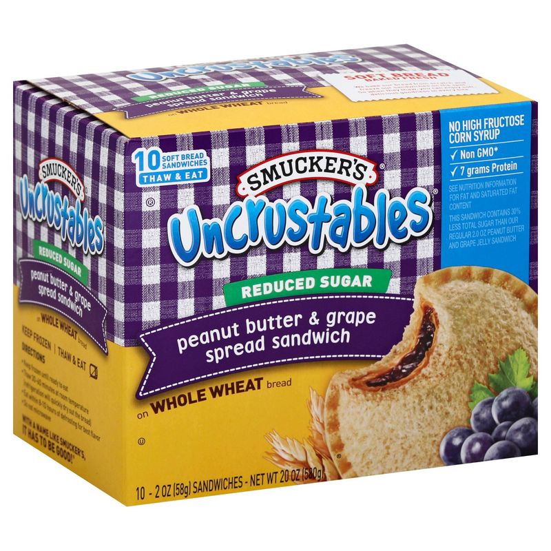 Uncrustables Reduced Sugar Grape