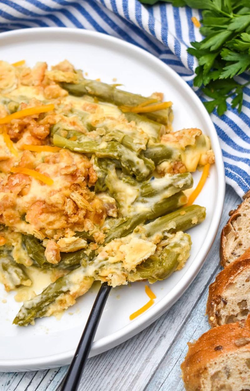 Canned Asparagus with Cheese Sauce