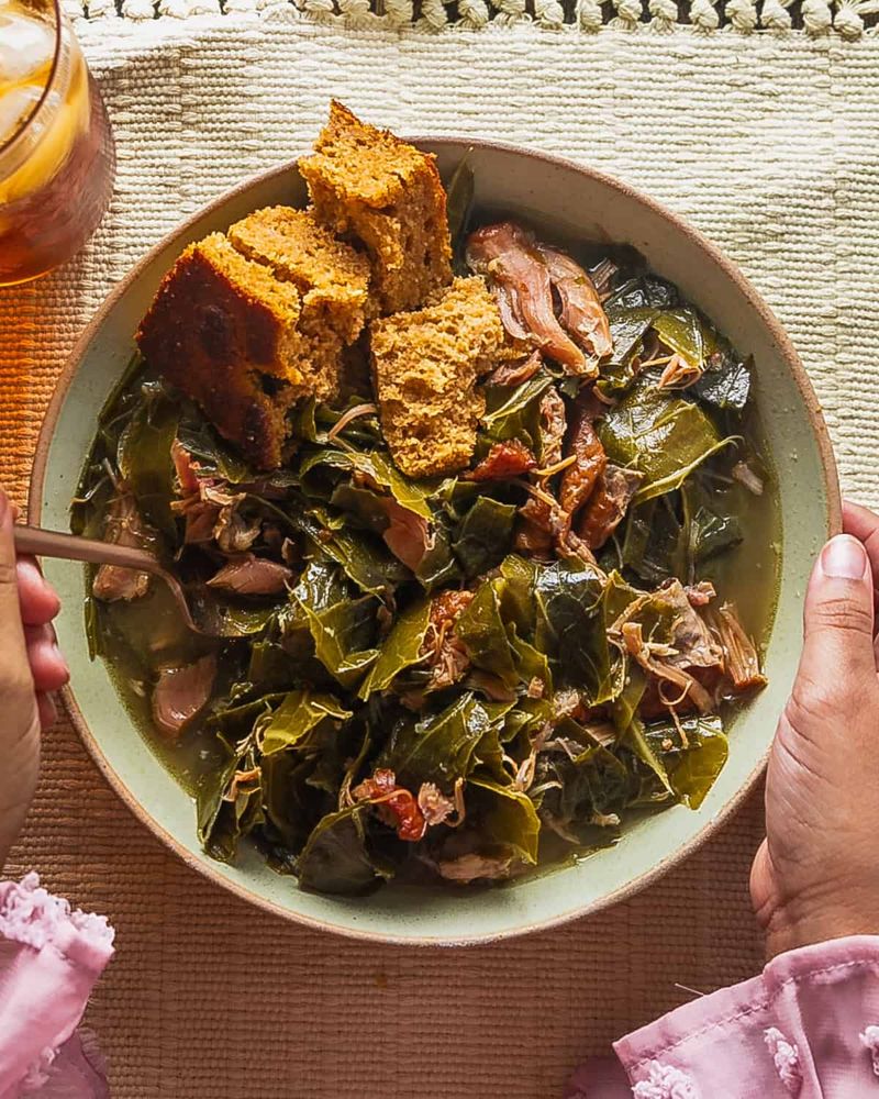 Collard Greens with Smoked Turkey or Ham Hocks
