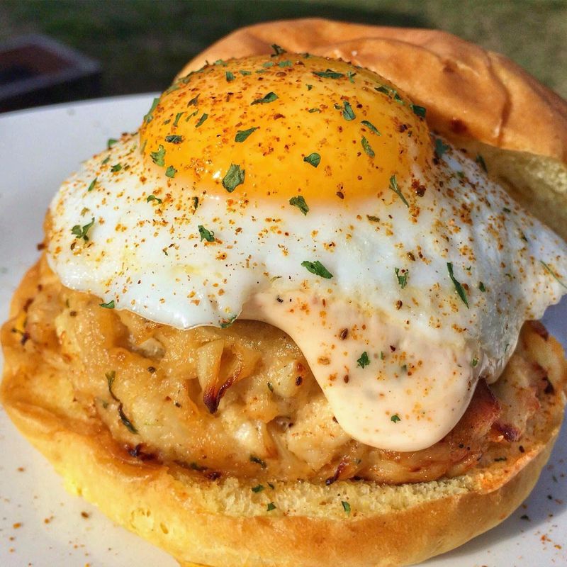 Maryland – Fried Chicken and Egg Sandwich with Old Bay Aioli