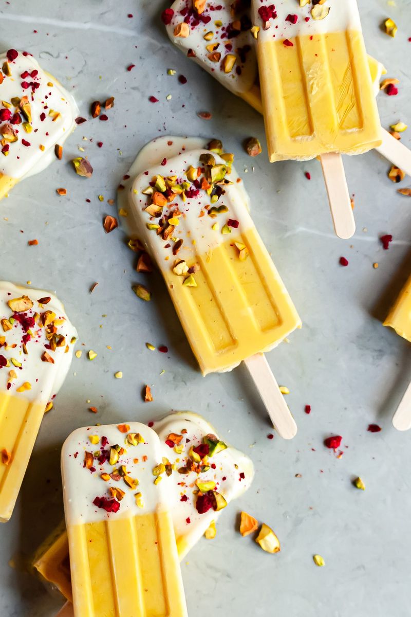 Vegan Mango Lassi Popsicles