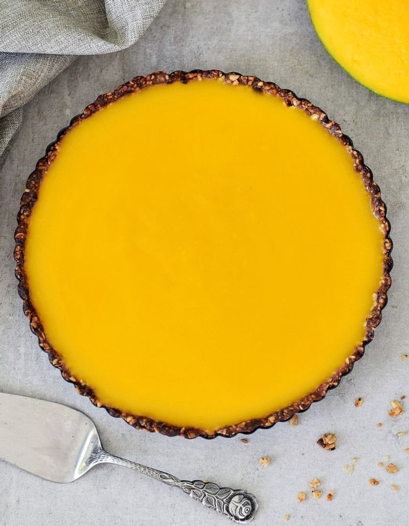 Vegan Mango Tart with Almond Crust