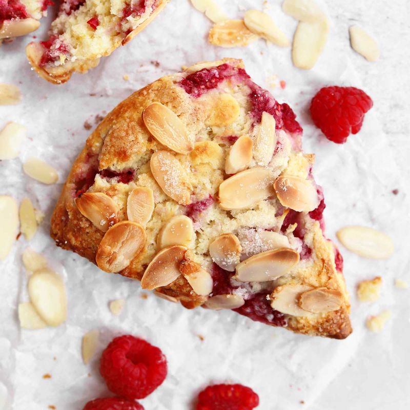 Raspberry Almond Scones