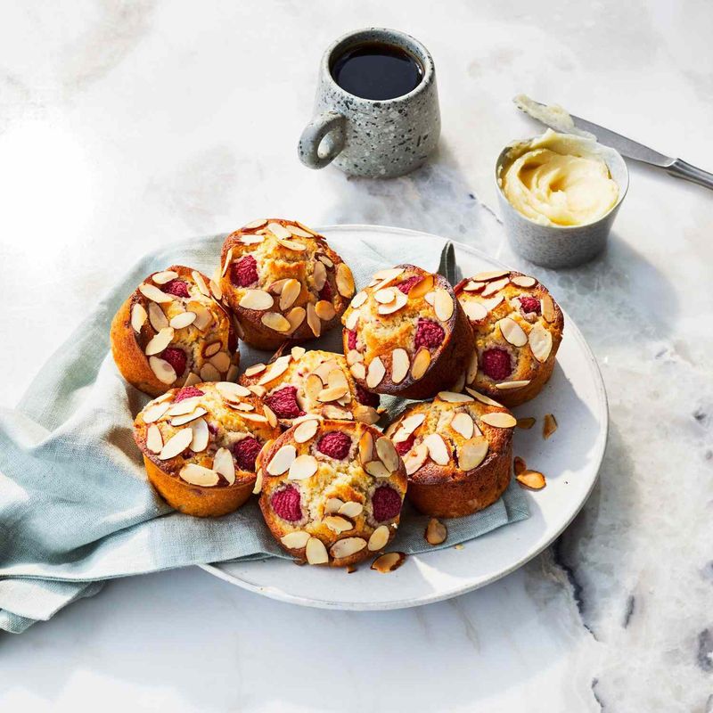 Raspberry Almond Muffins