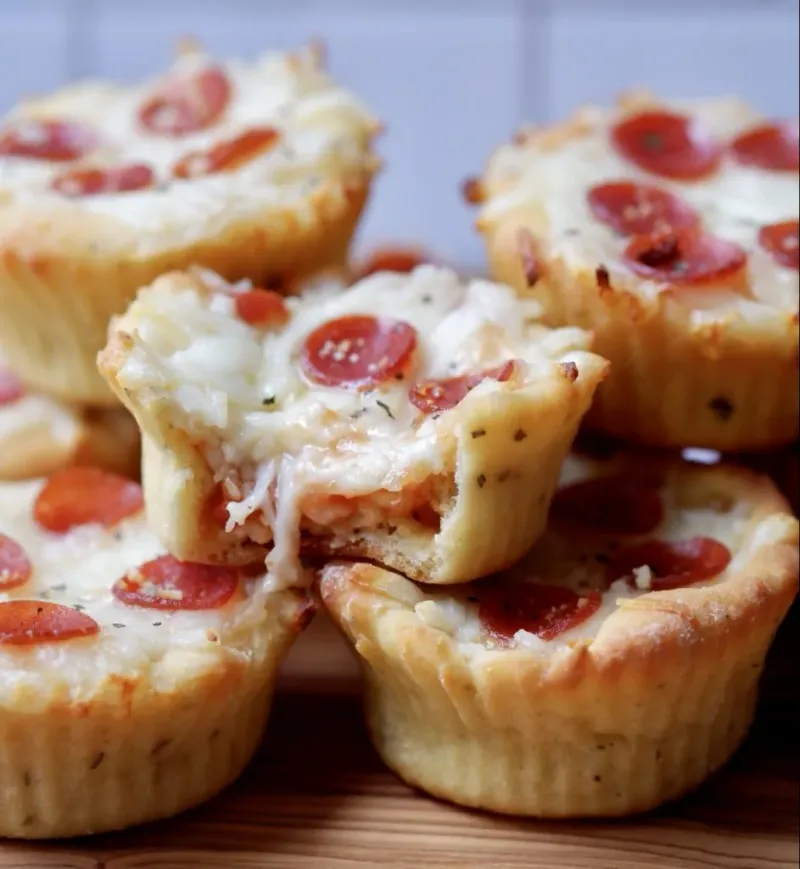 Mini Deep Dish Muffin Tin Pizzas