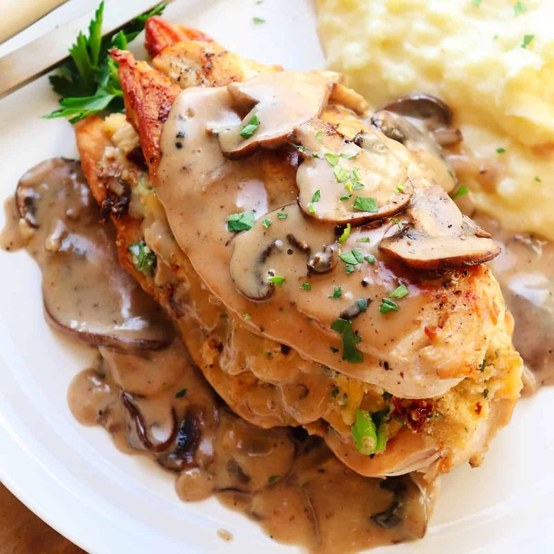 Stuffed Chicken Marsala