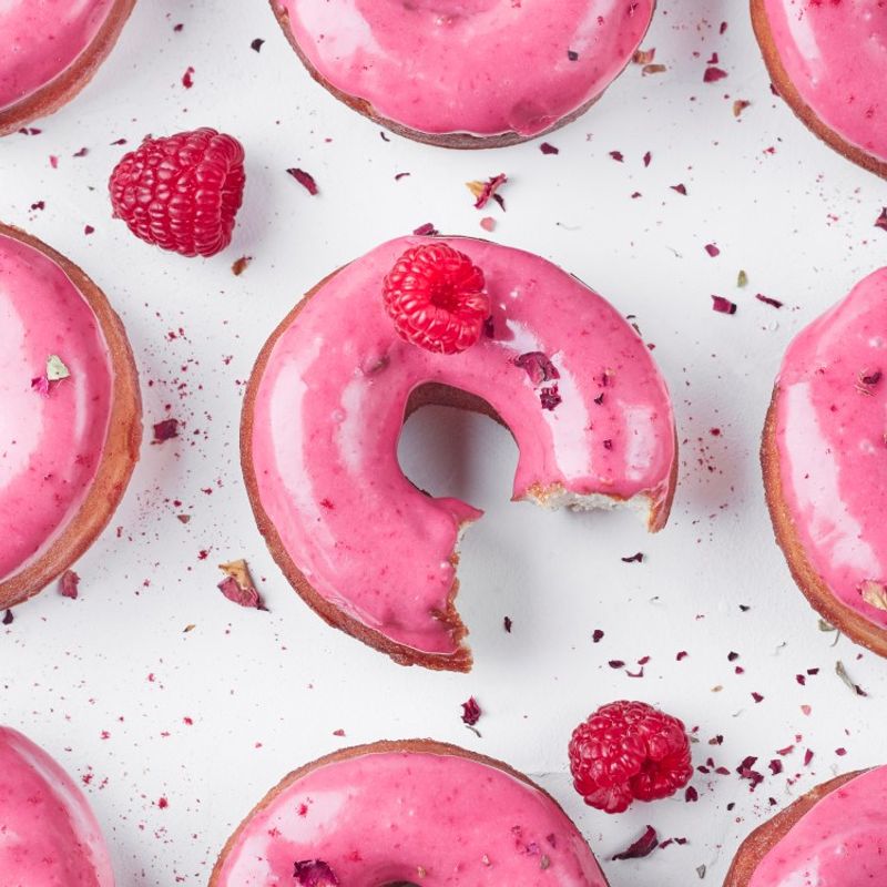 Raspberry Rose Donuts