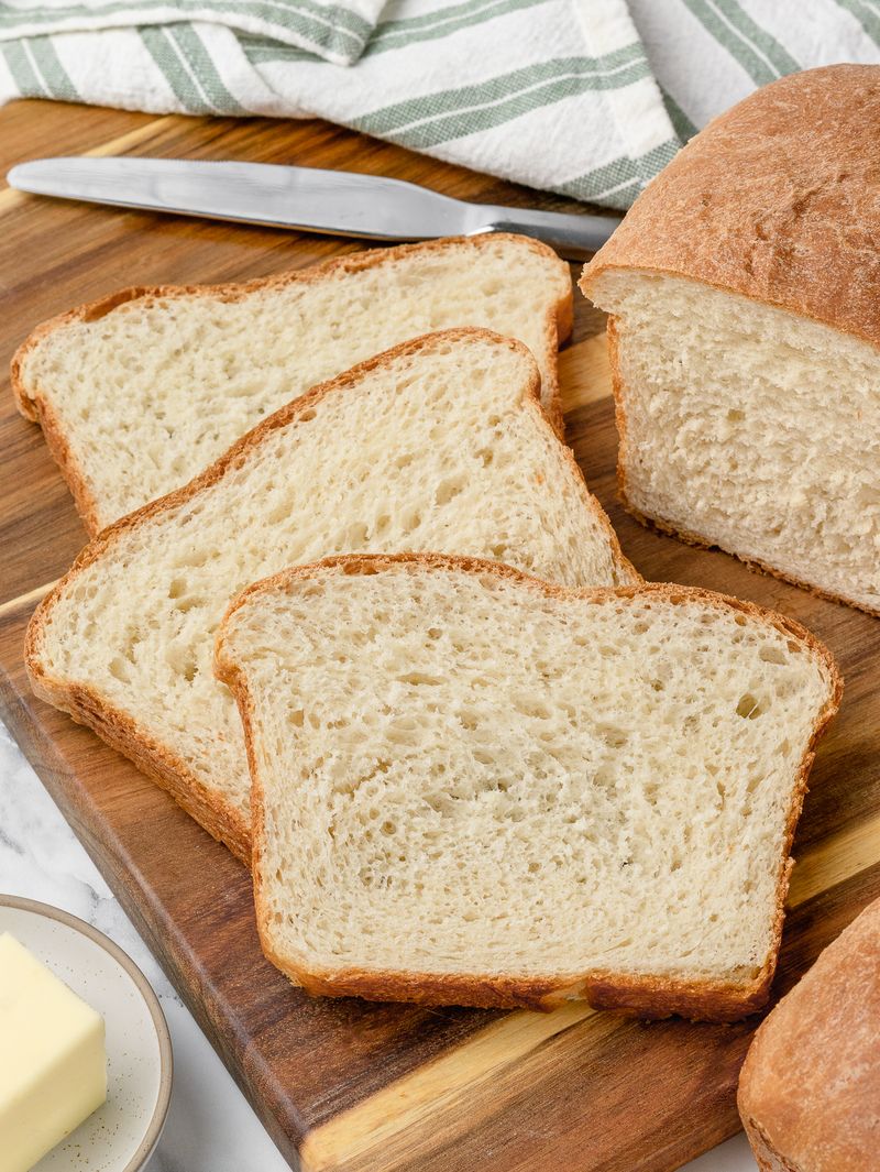 Bread Slices but No Butter, Oil, or Cheese