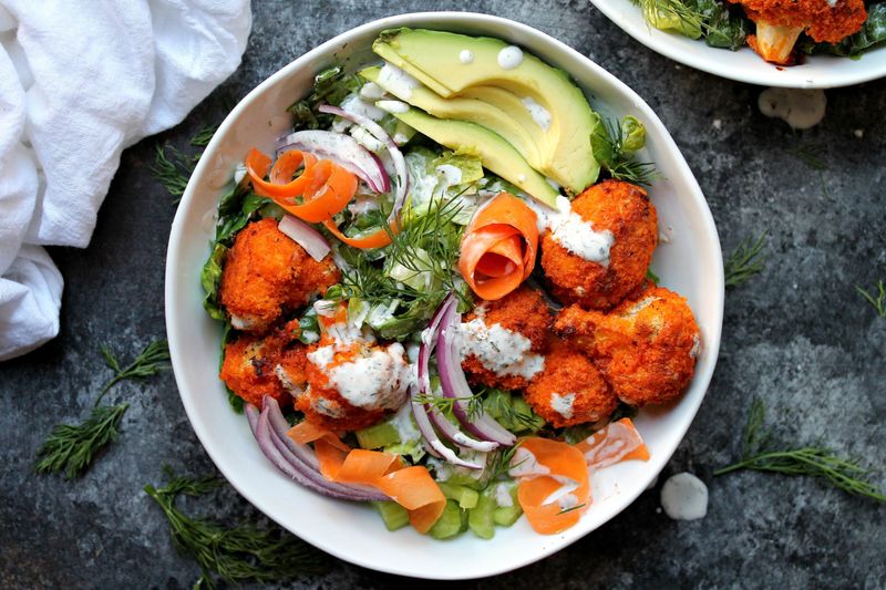 Buffalo Cauliflower Salad