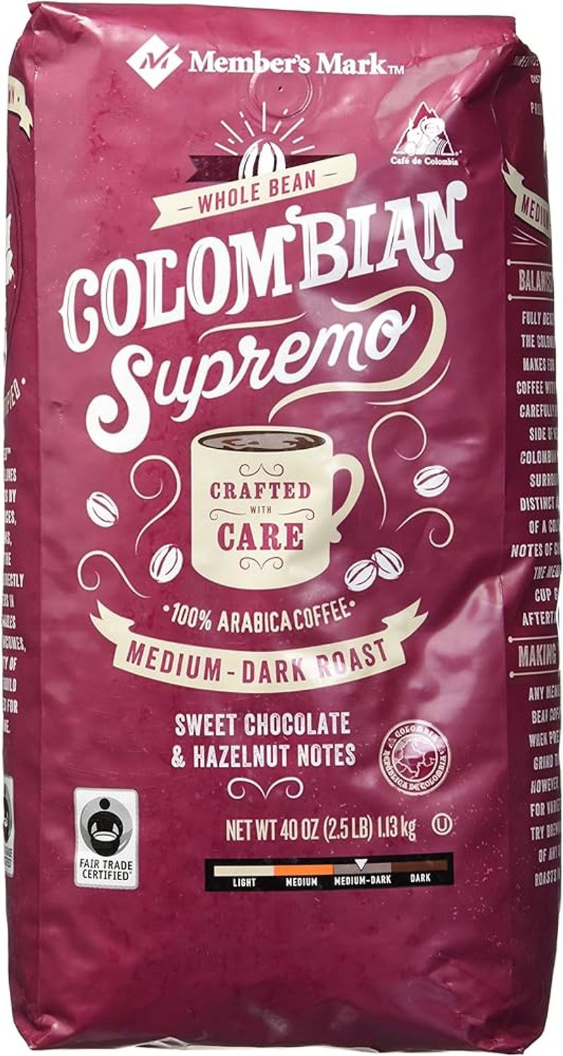 Whole Coffee Beans (Member’s Mark or Premium Brands)