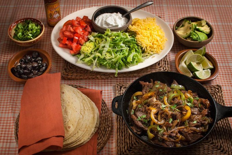 Fajitas with All the Extras