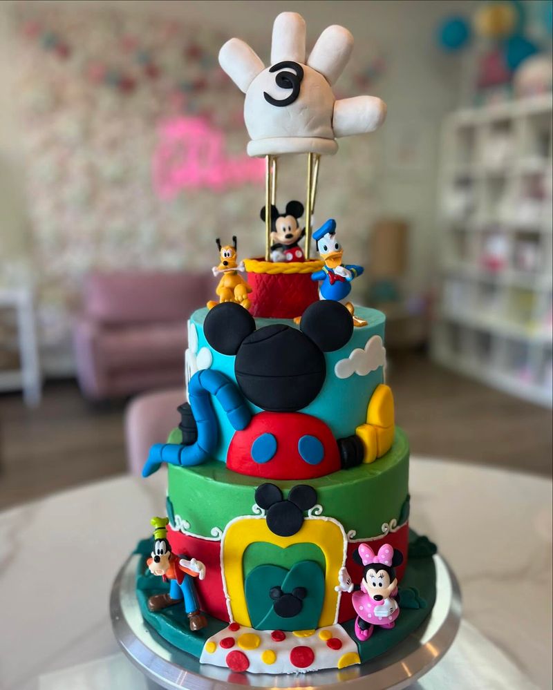 Tiered Mickey Clubhouse Cake