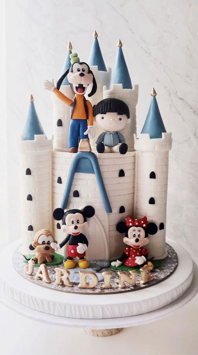 Mickey Mouse Castle Cake