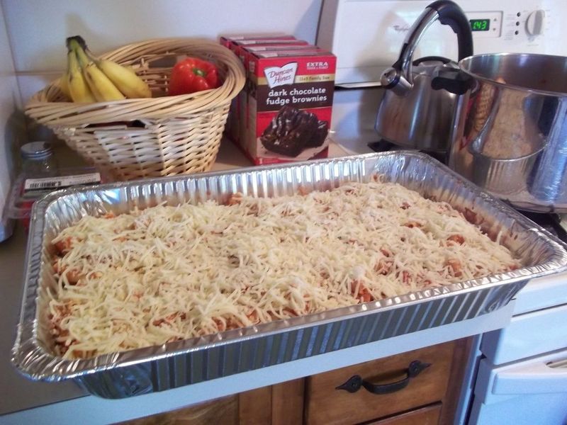 Baked Ziti or Lasagna in a Foil Tray