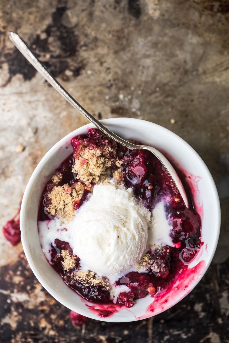 Plum and Ginger Crumble