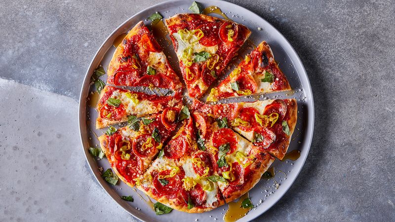 Spicy Pepperoni with Hot Honey Drizzle
