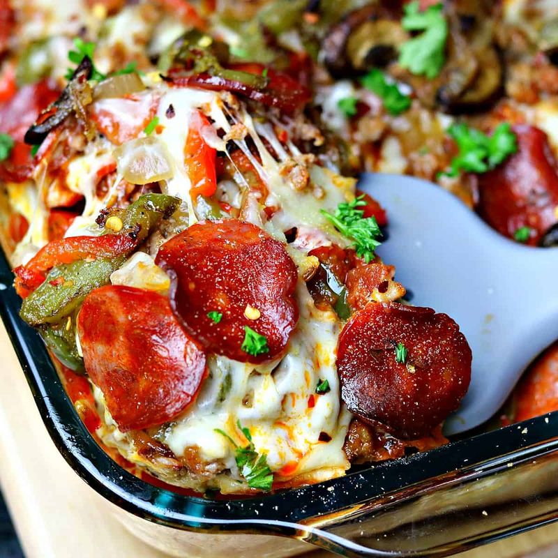 Pizza Casserole (Crust-Free)