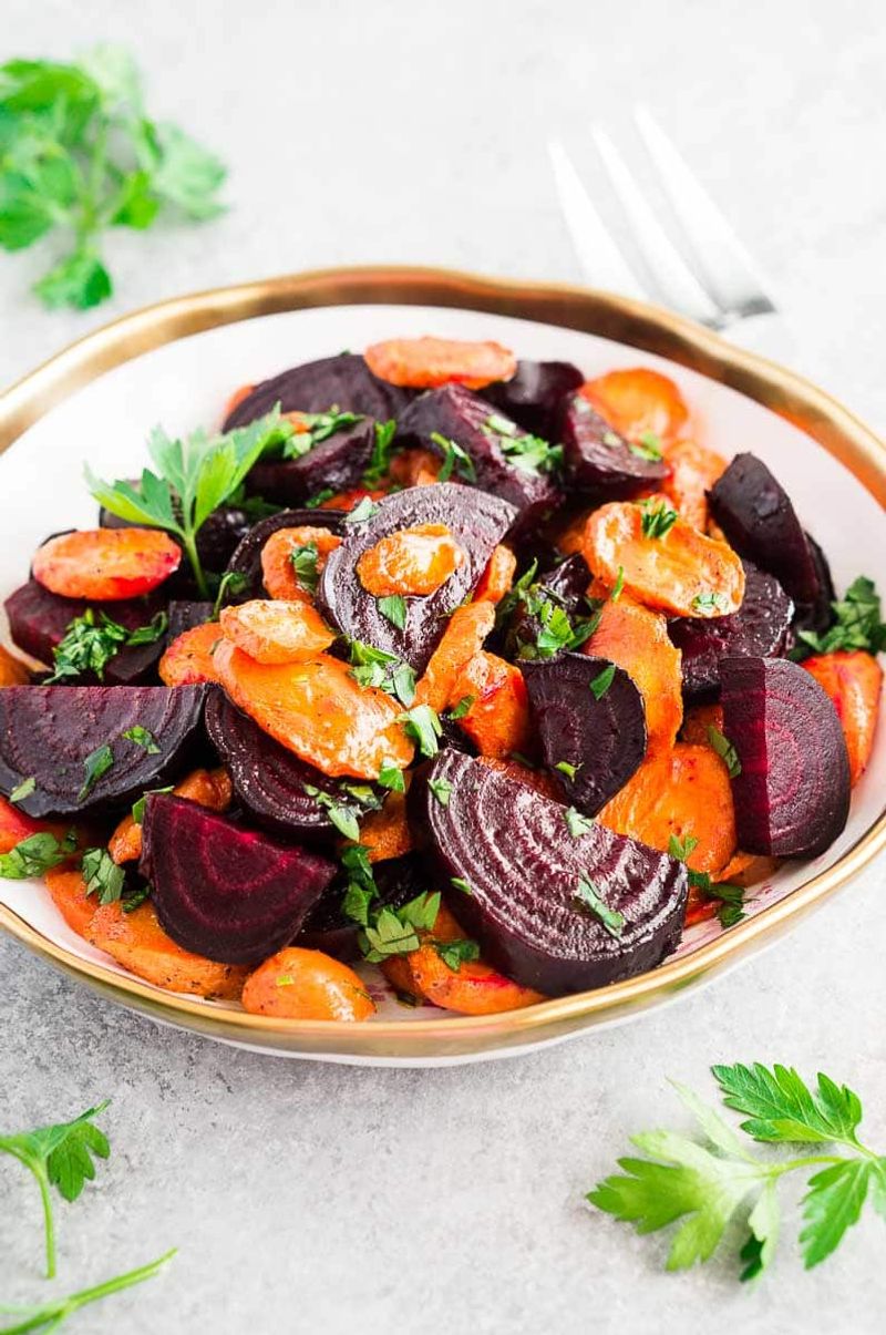 Roasted Beets & Carrots with Rosemary