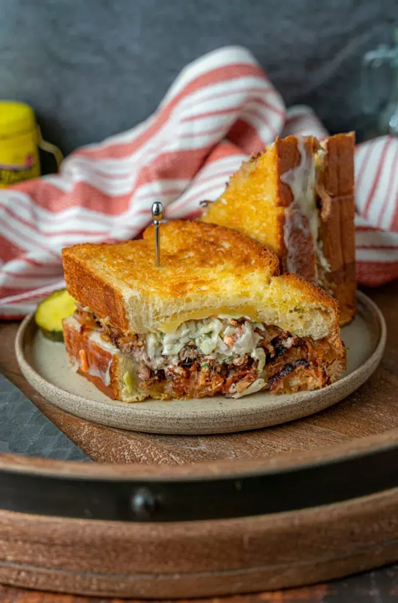 North Carolina – Pulled Pork & Slaw Grilled Cheese