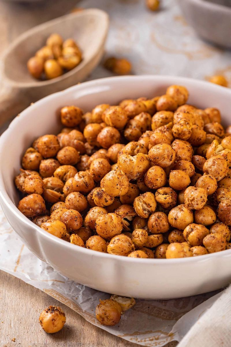 Roasted Chickpeas (lightly crisped)