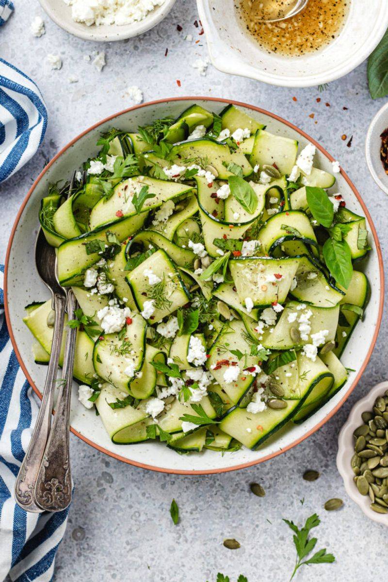Marinated Zucchini & Feta Salad