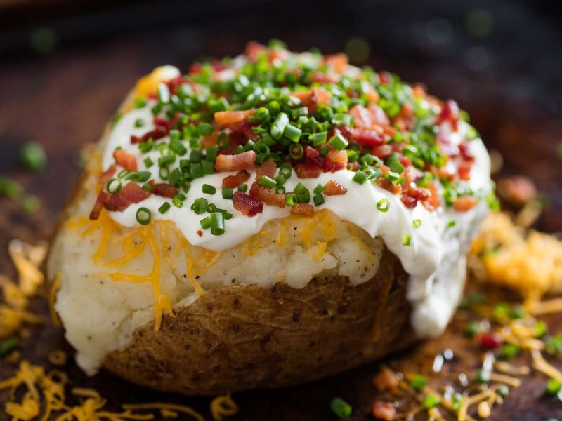 Baked Potatoes with Toppings