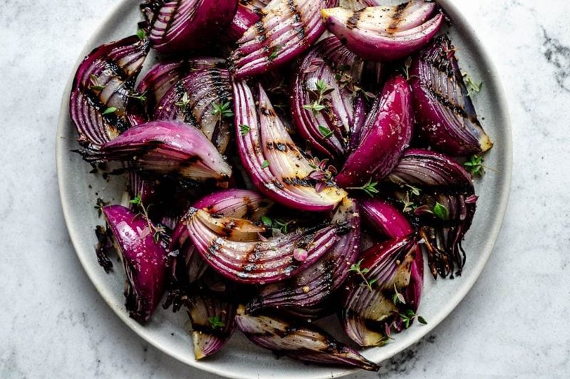 Grilled Onions with Chimichurri