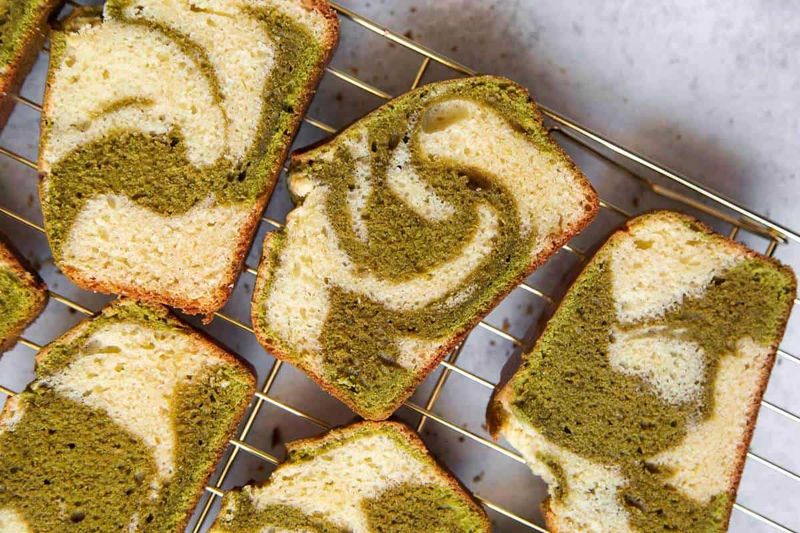 Matcha Vanilla Marble Loaf