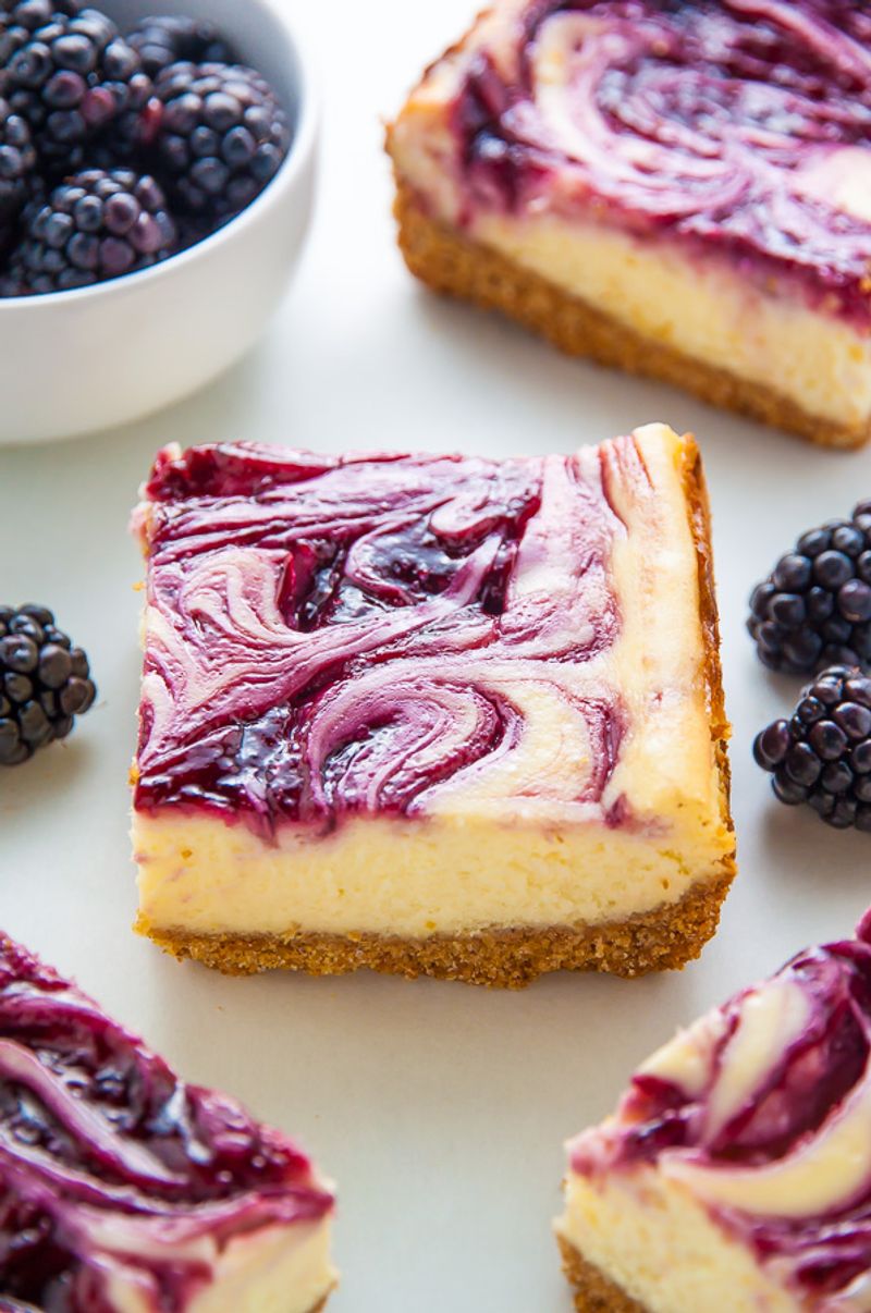 Blackberry Lemon Cheesecake Bars