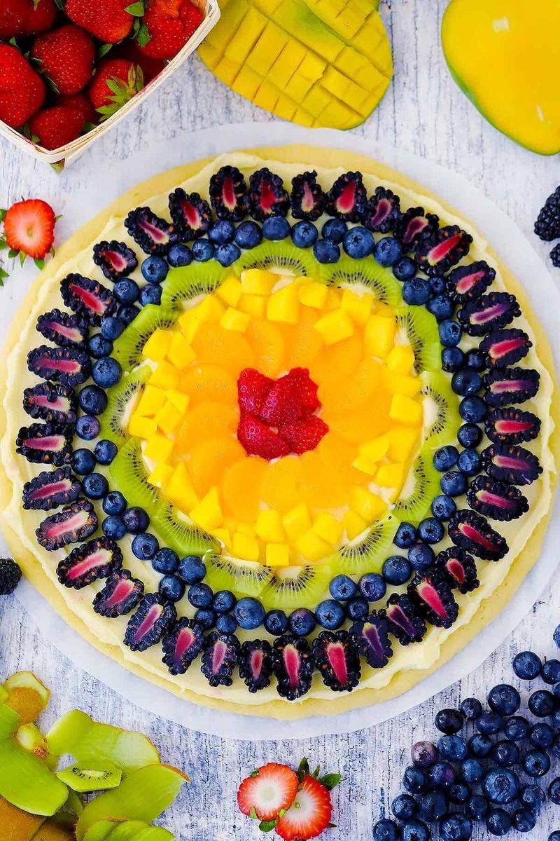 Fruit Pizza with Canned Frosting