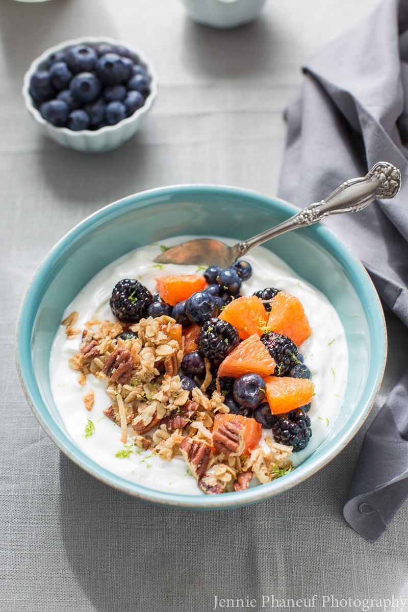 Plain Greek Yogurt with Fruit or Honey