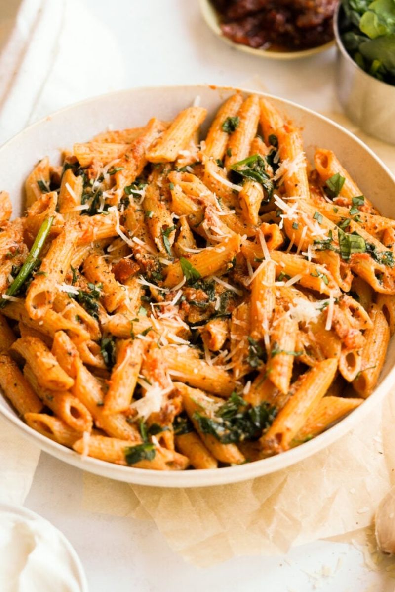 Gigi Hadid’s Spicy Vodka Pasta → Lighter Creamy Tomato Pasta