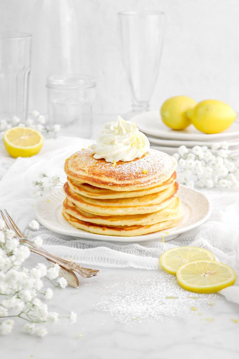 Lemon Ricotta Pancakes with Fresh Berries