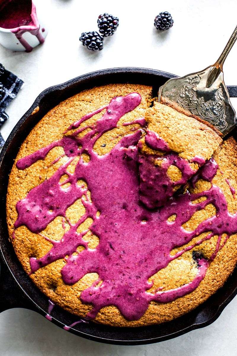 Blackberry Vanilla Skillet Cake