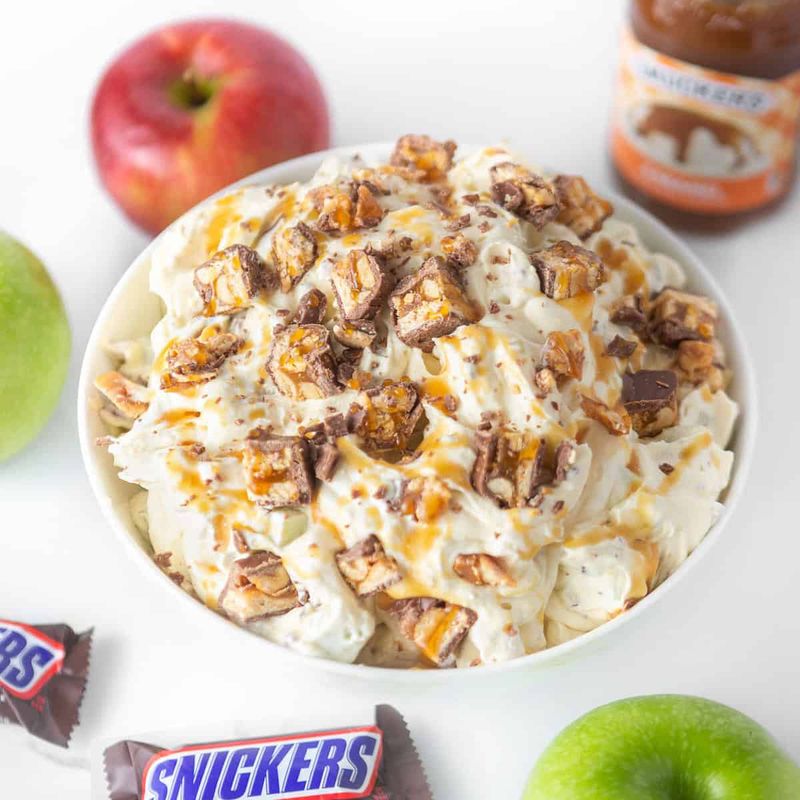 Apple “Salad” with Candy Bars