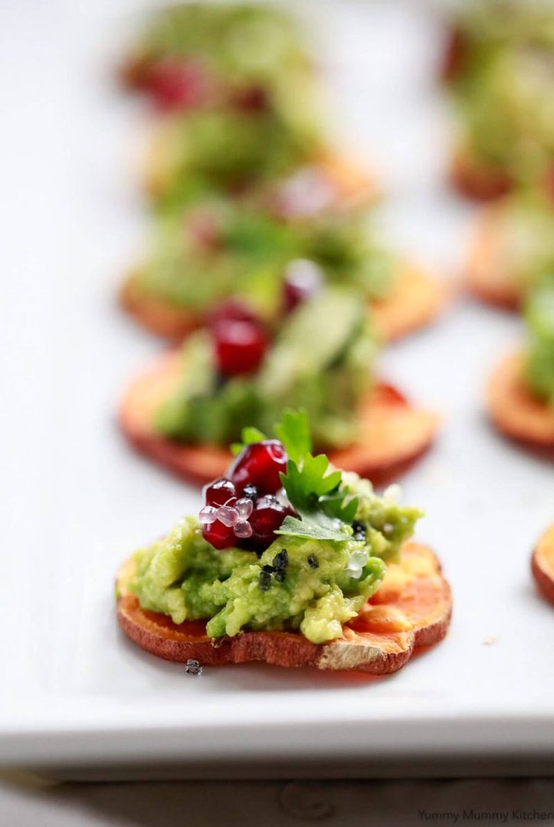 Sweet Potato Rounds with Avocado Crema