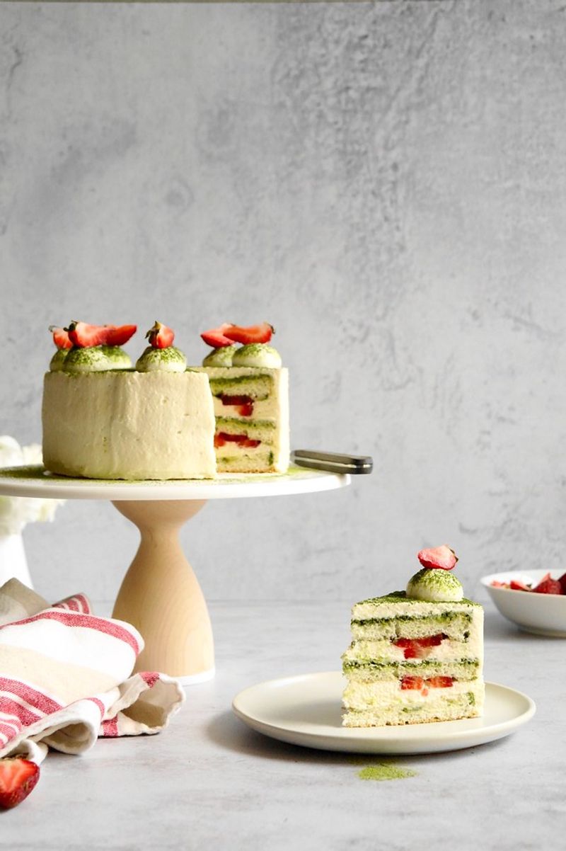 Matcha Strawberry Tiramisu
