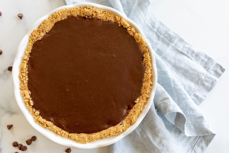 No-Bake Cookie Pie with Graham Cracker Crust