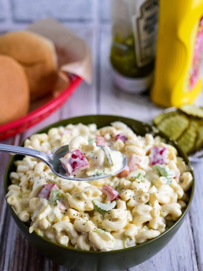Macaroni Salad with Sweet Pickles