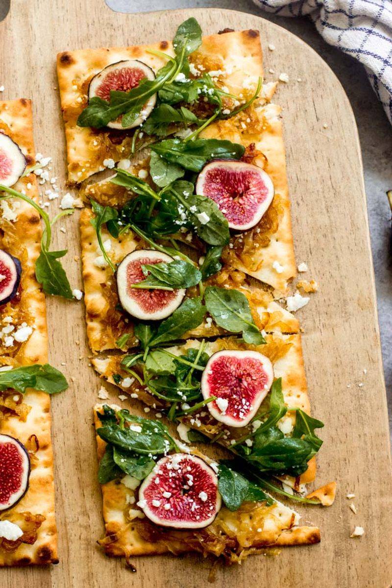 Flatbread Squares with Fig & Goat Cheese