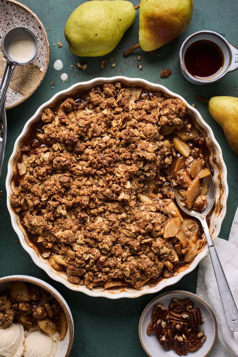 Pear and Walnut Crumble
