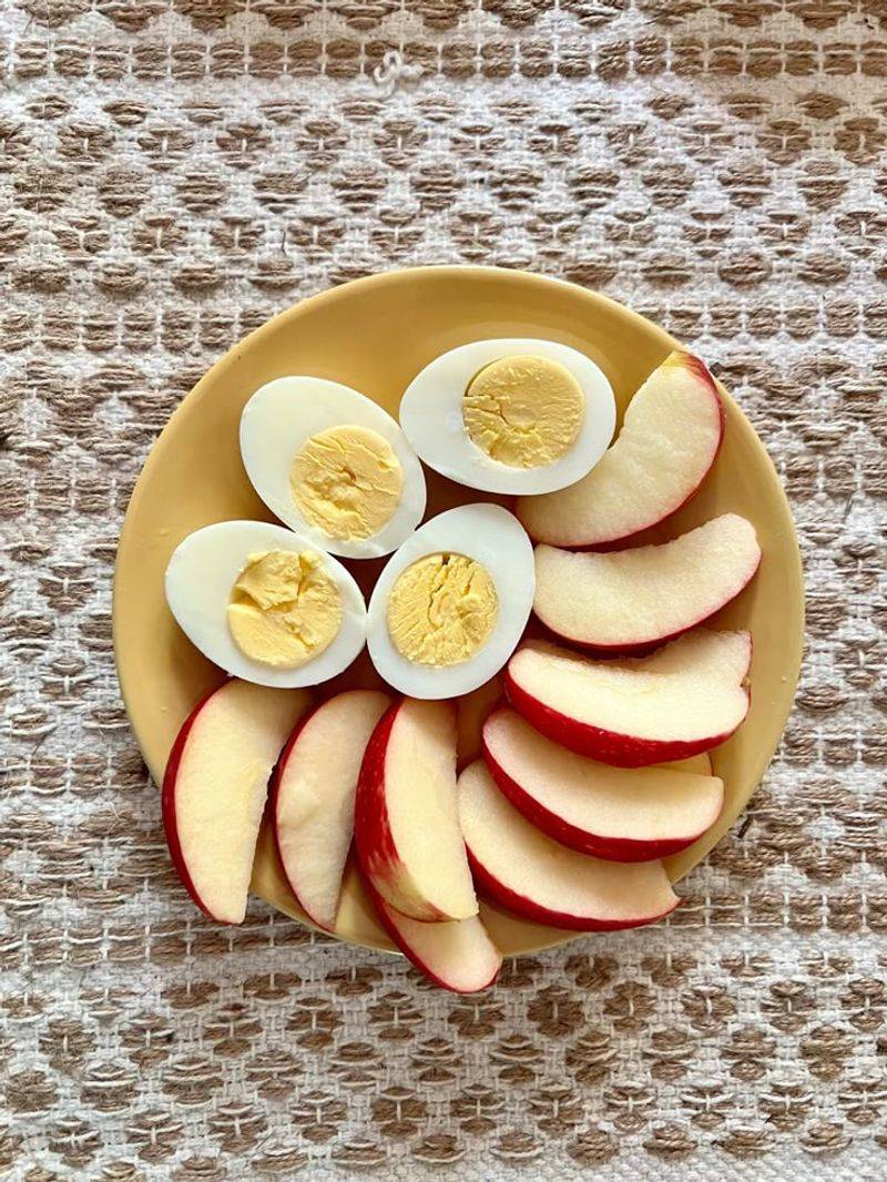 Hard-Boiled Eggs and a Piece of Fruit