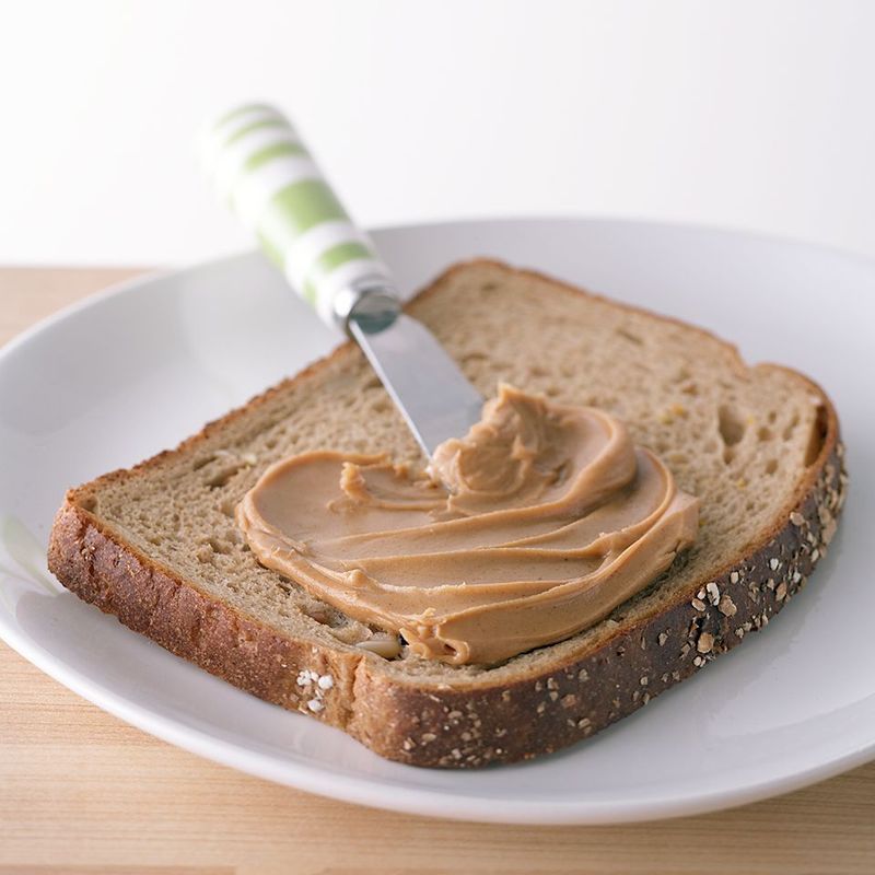 Dry Toast with Peanut Butter